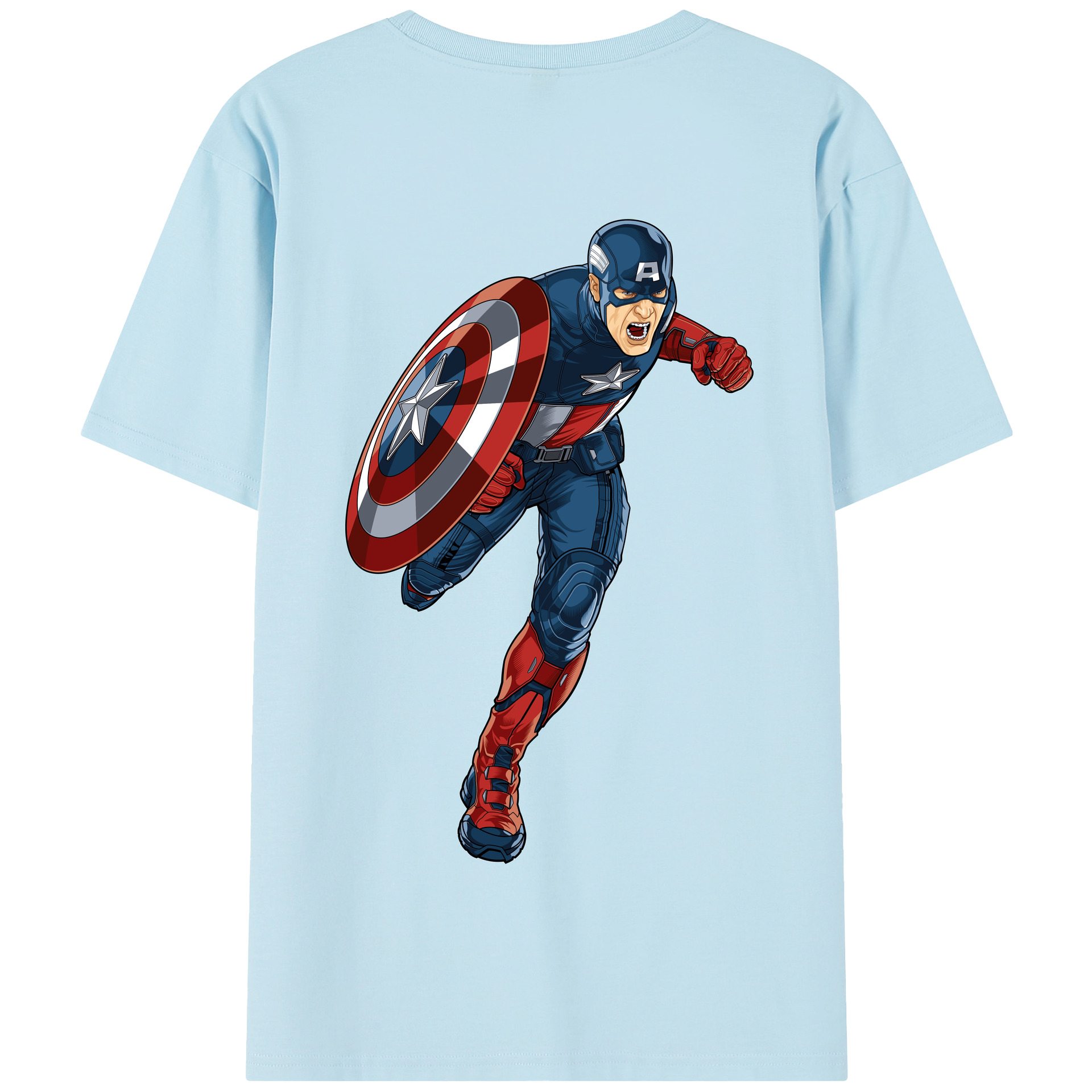 （画像用） アベンジャーズ The Avengers 綿100％半袖Tシャツ（背面プリント）